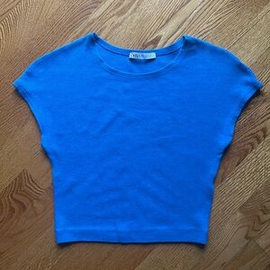 Zara Girls Blue cropped top Size M